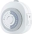 GE 24-Hour Heavy Duty Indoor Plug-In Mechanical Timer, 1 Grounded Outlet, 30 Minute Intervals, Daily On/Off Cycle, for Lamps, Portable Fans, Seasonal Lighting, Appliances and more, UL Listed, 15153