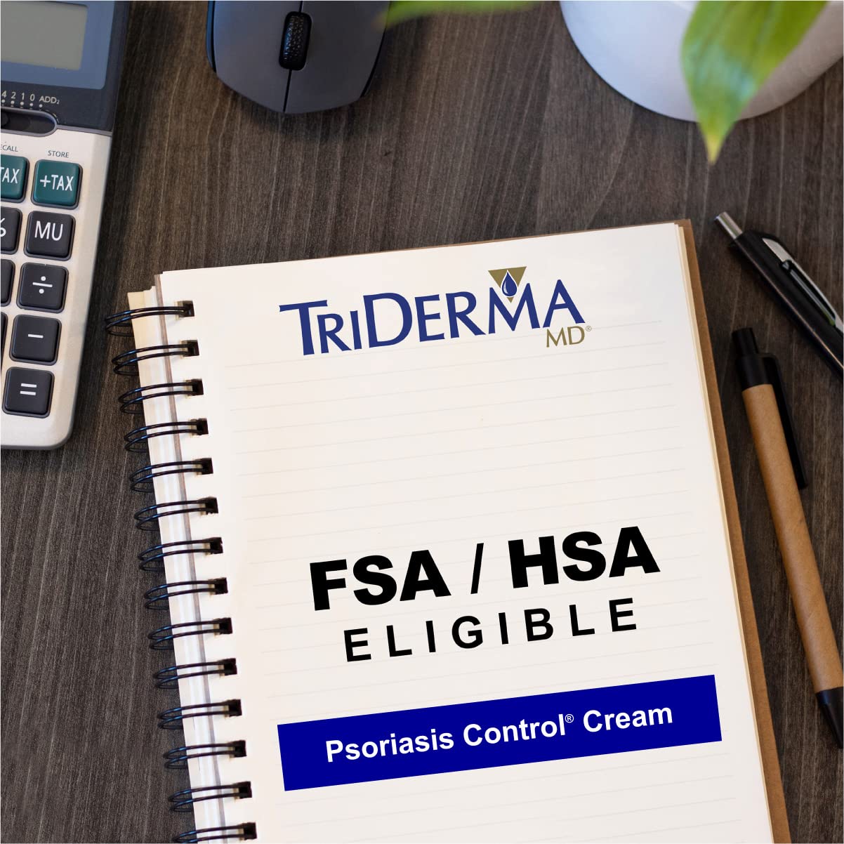 TriDerma Psoriasis Control Face & Body Cream - Maximum Strength 3% Salicylic Acid - Moisturizing Psoriasis Cream (No Cortisone, Fragrance or Parabens) - 2.2 oz