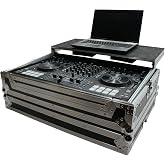 DJ Flight Case Fits Denon MC7000 with Glide Laptop Stand Harmony Cases | For Your Controller Rig, Road-Ready Rugged Build, Recessed Butterfly Latches, Spring-Loaded Handles, Dense Foam Interior