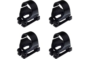 Kasteco 4 Pack Scuba Dive Universal Plastic Clip Snorkel Keeper Tube Holder, Black