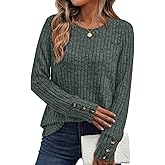 AUTOMET Women's Long Sleeve Shirts Fall Sweaters Lightweight Cute Tunic Tops Trendy Fashion Clothes 2026 Outfits
