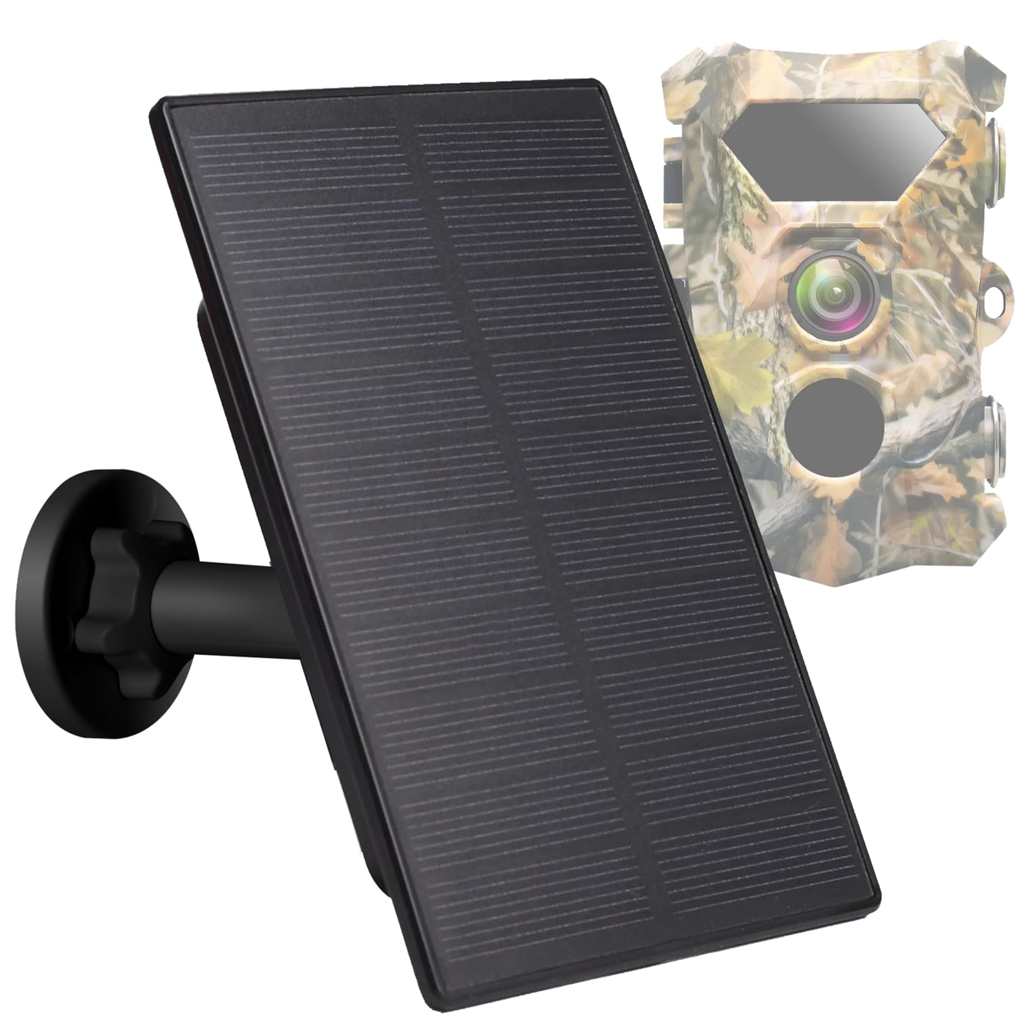 Photo 1 of 1Pack Trail Cameras Solar Panel 12V/1A 6V/1.5A with Build-in 4000mAh Rechargeable Lithium Battery IP66 Waterproof Hunting Accessory Compatible with Hunting Game Cameras or Deer Feeder