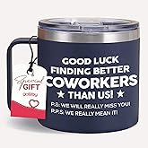 Gossby 14oz Coworker Tumbler - Good Luck Finding Better Coworkers - Farewell, Leaving Job, Going Away, Goodbye Gift for Women Men Coworker, Boss, Employee, Friend, Colleague - Christmas Birthday Gift