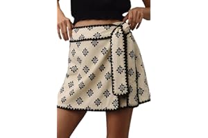 Breoklla Wrap Skirt Short Skort CA