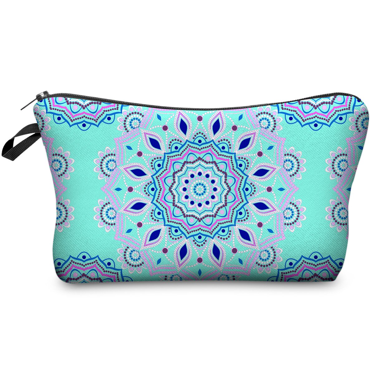 PREMYO Make-Up Pouch Cosmetic Bag Toiletry All Over Printed Design Mandala Fits in Handbag Ideal for Essentials Traveling Suitable as Pencil Case