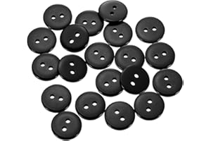 HARFINGTON 20pcs Resin Sewing Button, 12.5mm (1/2-inch) 2 Holes Round Craft Decorative Buttons for Coat, Clothes Holiday Deco