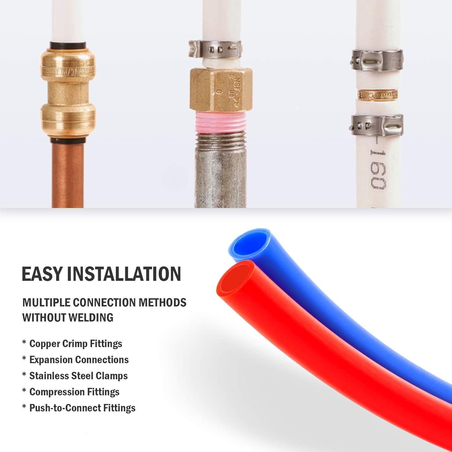 Pex Radiant Heat Tubing Red Blue 2 Rolls Of 300ft Pex B Coil Hose Pex Water Tubes For Water Line Rv Sewer Hose Co Z Pex Water Pipe Pex Tubing 1 2 Inch Hydraulics Pneumatics