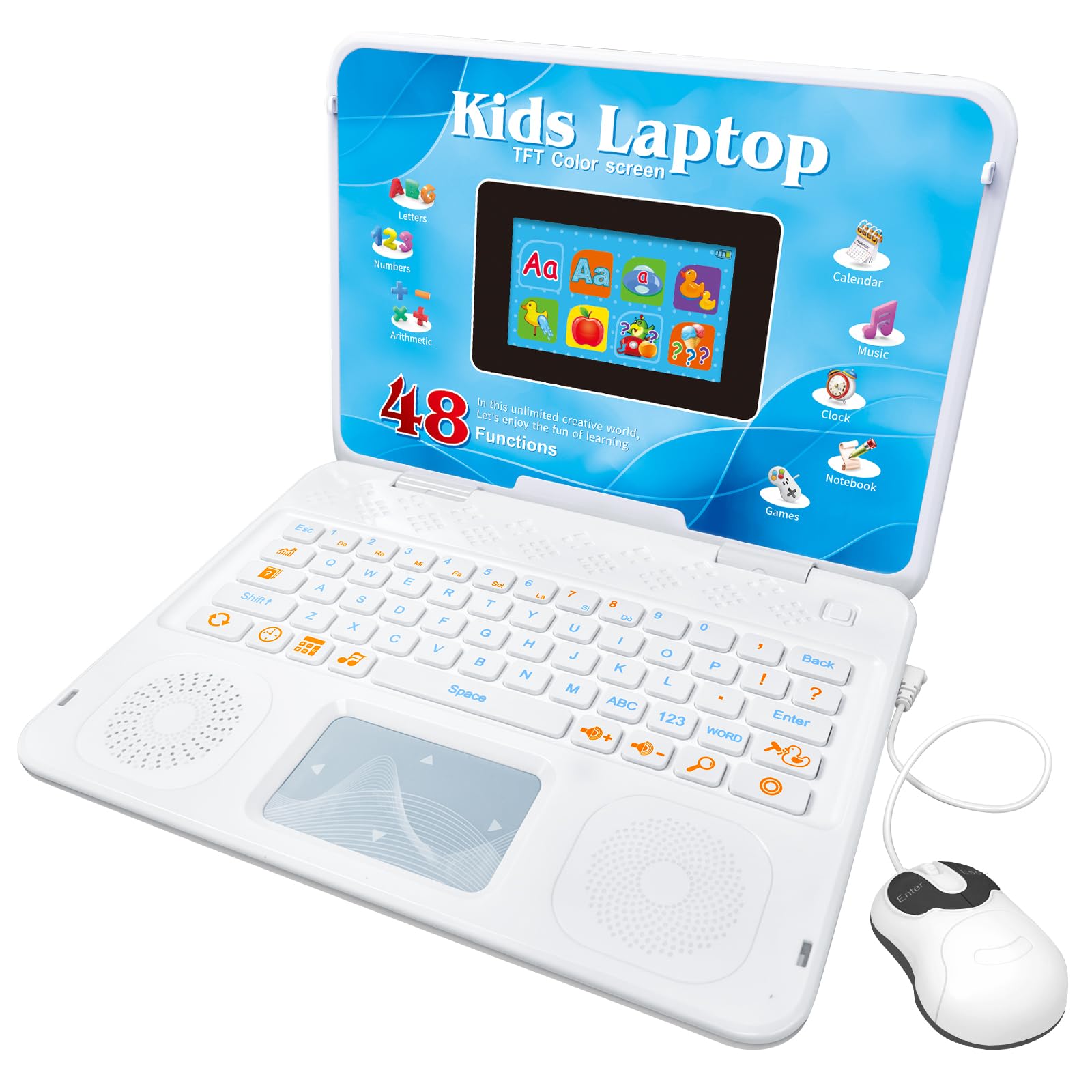 Kids Laptop, Color Screen Educational Laptop with