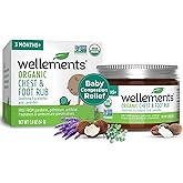 Wellements Organic Baby Chest & Foot Rub for 3 Months+ (1.8 Fl Oz) | Soothes & Comforts | Baby congestion relief* with Eucaly
