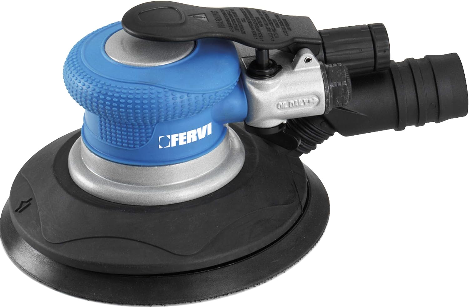 fervi 0458 RO torbitale Pneumatic Sander, 150 mm, Cyan/Black