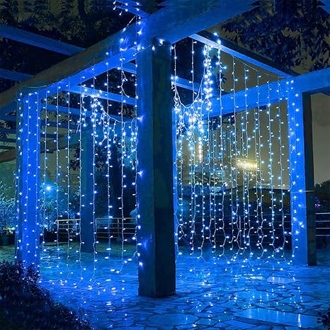 Led Curtain Lights 9 8 X 9 8 Feet 300 Leds 8 Modes With