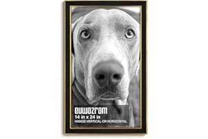 euwazram Suede 14x24 Frame - Single Frame, Christmas Elegant Black 14 x 24 Poster Frame, 14x24 Picture Frame for Artwork Puzzles Photos and Movie Posters
