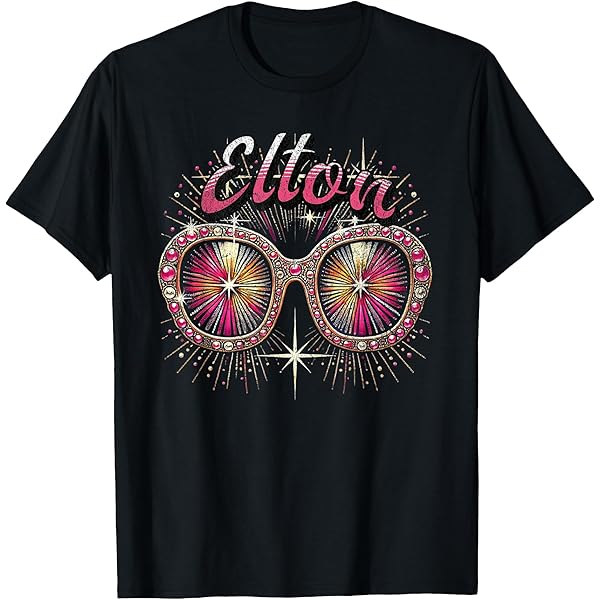 Amazon.com: Elton John Official Vintage Tour Logo T-Shirt