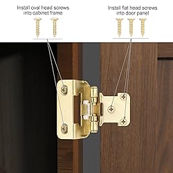 Vallecloud 4 Pack (2 Pair) Brass Gold Cabinet