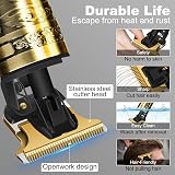 AURUZA Hair Clippers for Men Rechargeable Beard Trimmer 4 Limit Combs USB-C view 3