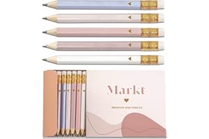 Heart Pencils for Baby Shower Games and Bridal Shower Games, Mini Pencils, Small Pink Pencil Set For Game Prizes, Bridal Pens