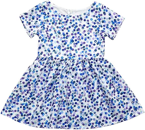 Amazon Co Jp Tovadoo 子供服 ベビー服 女の子 ワンピース 春夏 半袖 ブルーベリー柄 田園風 プリンセス 可愛い プレゼント 通学 旅行 結婚式 2 6歳 服 ファッション小物