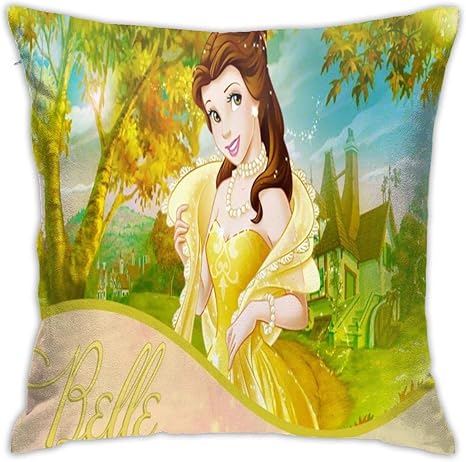 Amazon ディズニープリンセスベルコットン枕投げクッションカバーケース45x45 Cmの家の装飾 寝具カバー シーツ オンライン通販