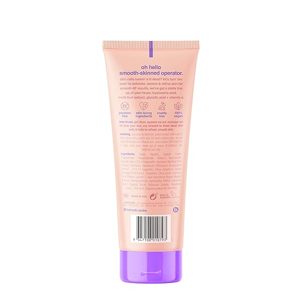 B.TAN EXFOLIATING BODY LOTION | SMOOTHING BODY SERUM – MOISTURIZING & HYDRATING, REFINES & RESTORES SKIN TEXTURE & FINE LINES, INFUSED WITH HYALURONIC ACID + VITAMIN E FOR ULTRA DRY SKIN, 8 FL OZ