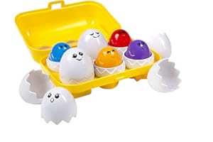 Kidoozie Peek N Peep Eggs - Mentally Stimulating Sorting & Stacking Toy for Ages 1 and Up - A Fun Way to Build Hand-Eye Coordinaton!
