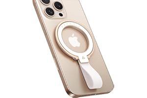 andobil [2025 Unrivaled Stability] Magnetic Phone Grip Holder for MagSafe Ring Stand Holder Kickstand Compatible with MagSafe Accessories for iPhone 17 Air 16 Pro Max Plus 15/14/13/12&Android,Rosegold