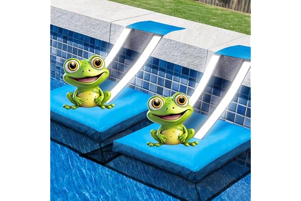 2 Pack Pool Animal Critters Saver Escape Ramp, Critter Frog Saving for Swimming Pools with Reflective Strips, Pool Frog Escap