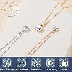 Impalsory Necklaces for Women, 18K Gold Plated