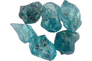 CRYSTALIS (30cts.) Blue Zircon Raw Crystals Loose Gemstone Wholesale Bulk Rough Jewelry Making Supply, Chakra Healing Raw Stones, Wire Wrapping, DIY, Gem Collection (Size : 5-10mm)