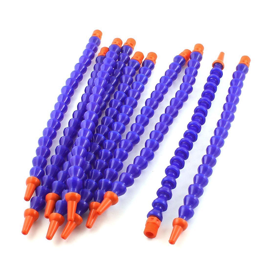 VNDEFUL 2Pcs Round Nozzle 1/4PT Flexible Oil Coolant Pipe Hose
