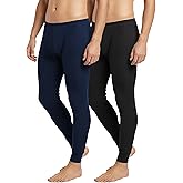 Andrew Scott Men's Traditional Waffle Thermal Underwear Bottoms | Cotton Blend Baselayer Thermal Pants | Multi Packs
