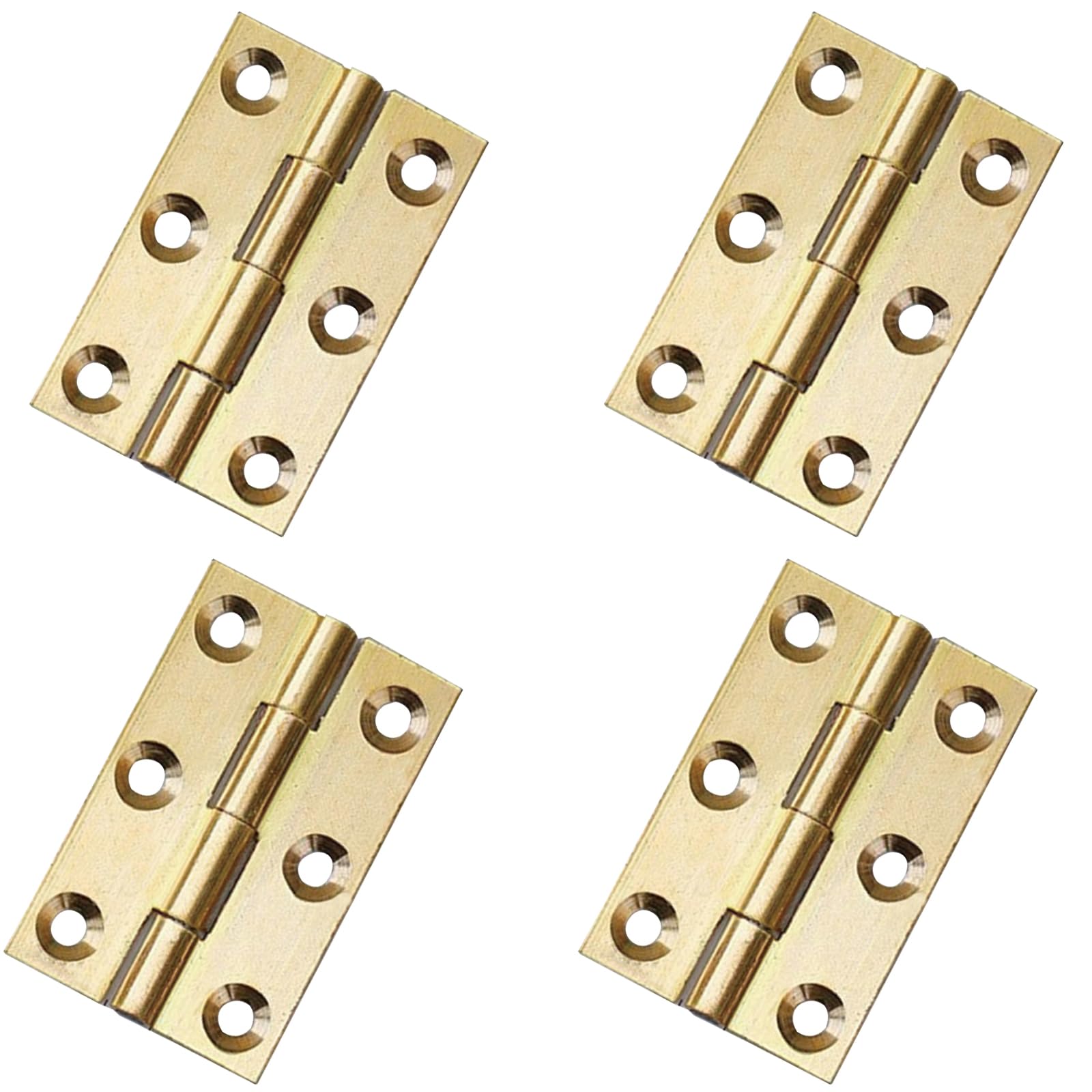 Globellapro Brass Door Hinges, 4 Pcs, 2.5 Inch Heavy Duty, Folding, for Doors, Windows, Drawers