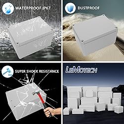 LeMotech Junction Box IP67 Waterproof Dustproof ABS