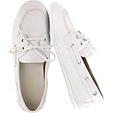 CUSHIONAIRE Anchor Lightweight Boat Shoes for Women | Slip-On Moccasin Loafers with Nautical Design | Wide Widths Available