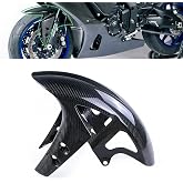 SeppDMV Motorcycle Front Fender for Yamaha R1 2009-2024 R1M 2015-2024 R6 2017 2018 2019-2024 MT10 FZ10 2016 2017 2018 2019-2025 100% Carbon Fiber Mudguard Guard Fairing