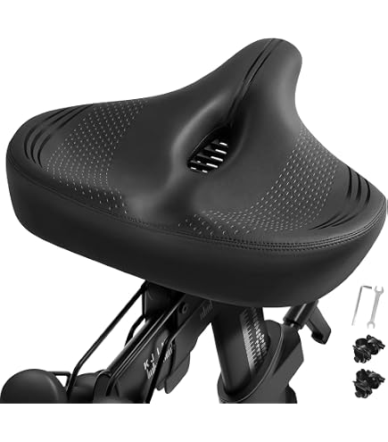 Oversized Bike Seat Wide Comfort Bicycle Saddle Replacement for Men & Women