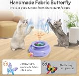 GoldenSun 3-in-1 Interactive Cat Toys Rechargeable ABS Safe Fabric Butterfly view 4