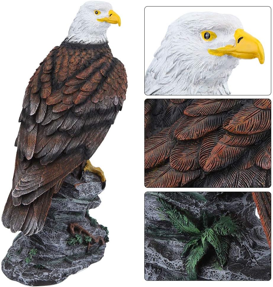 Resin Eagle Ornament Simulated Eagle-Shaped Garden Birds Statue Sculpture Lawn Scene Decor Indoor Outdoor Simulation Decoration - Image 5