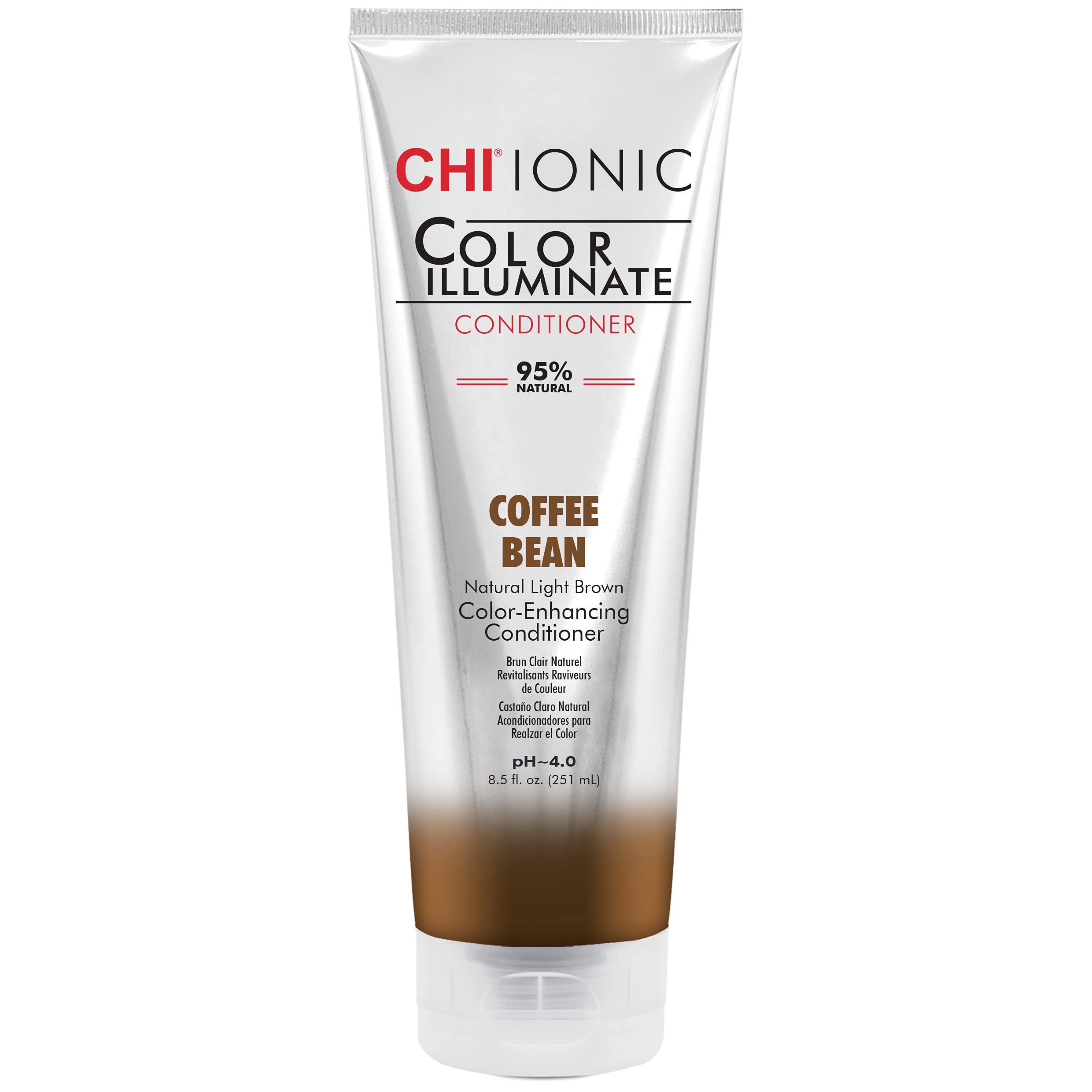 CHI Ionic Color Illuminate Conditioner, Coffee Bean, Color Enhancing Conditioner, 251 ml