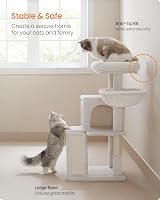 Feandrea Cat Tree Tower Widened Perch 45x30 cm Cream White PCT051T01V1 view 8