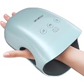 CINCOM Cordless Hand Massager with Heat and Compression, Blue | For Arthritis and Carpal Tunnel, Gifts for Women