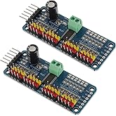 HUAREW PCA9685 16 Channel PWM Servo Driver Board 12 bit IIC Interface Module Compatible with Arduino and Raspberry Pi (2pcs)