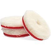 Griot's Garage BOSS Knitted Wool Pads for Car Detailing, Polishing and Paint Correction, Buffing Pads Compatible with BOSS Creams, 3”, Set of 3
