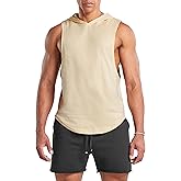 Ouber Men’s Sleeveless Hooded Workout Tank Top – Muscle Fit Quick Dry Gym Shirt for Bodybuilding & Weightlifting
