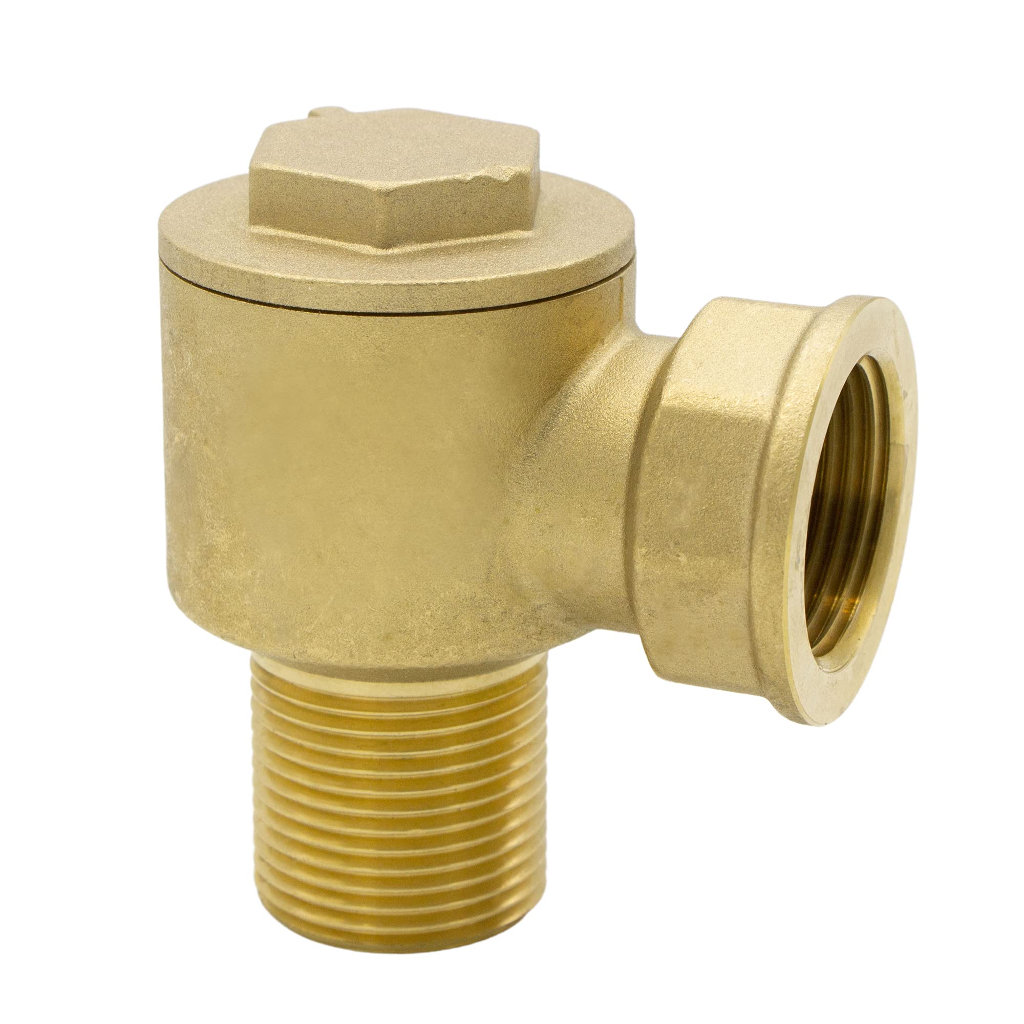 VARIOSAN 16133 Angle Valve with Check Valve 1 Inch Brass 10 Bar