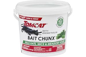 Tomcat with Bromethalin Bait Chunx Pail, Rat and Mice Control for Agricultural Use and Professional Applicators, 4.25 lbs.