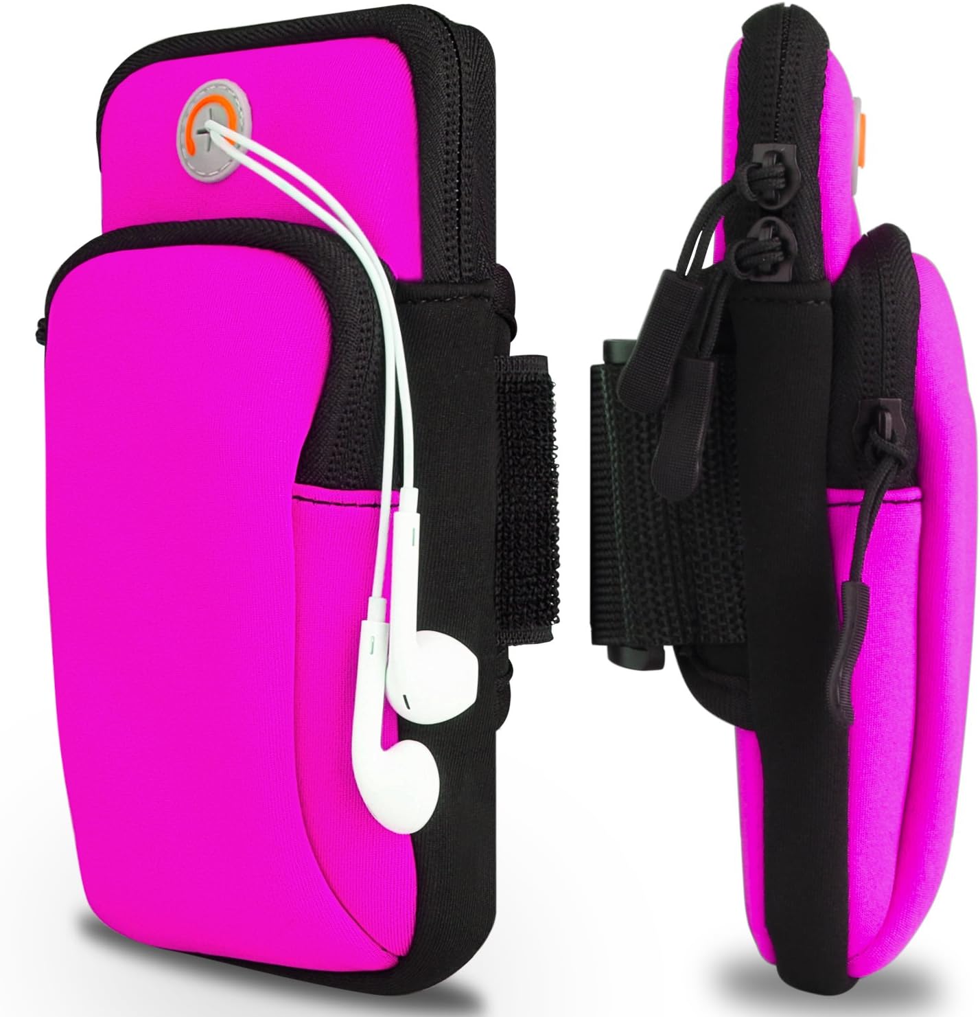 Sports Armband, Venoro Running Fitness Universal Smartphone Arm Bag with Earphone Hole for iPhone SE 11 Pro Galaxy Note 10 Plus 5G S10 A11 A21 Galaxy S20 Plus Galaxy Note 20 Ultra Note 20 (Rose)