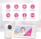 VTech VM7467 Baby Monitor 7" LCD Remote Pan Tilt Zoom 178° Night Light view 4