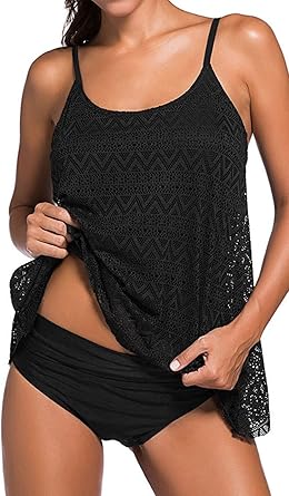 lace up tankini top