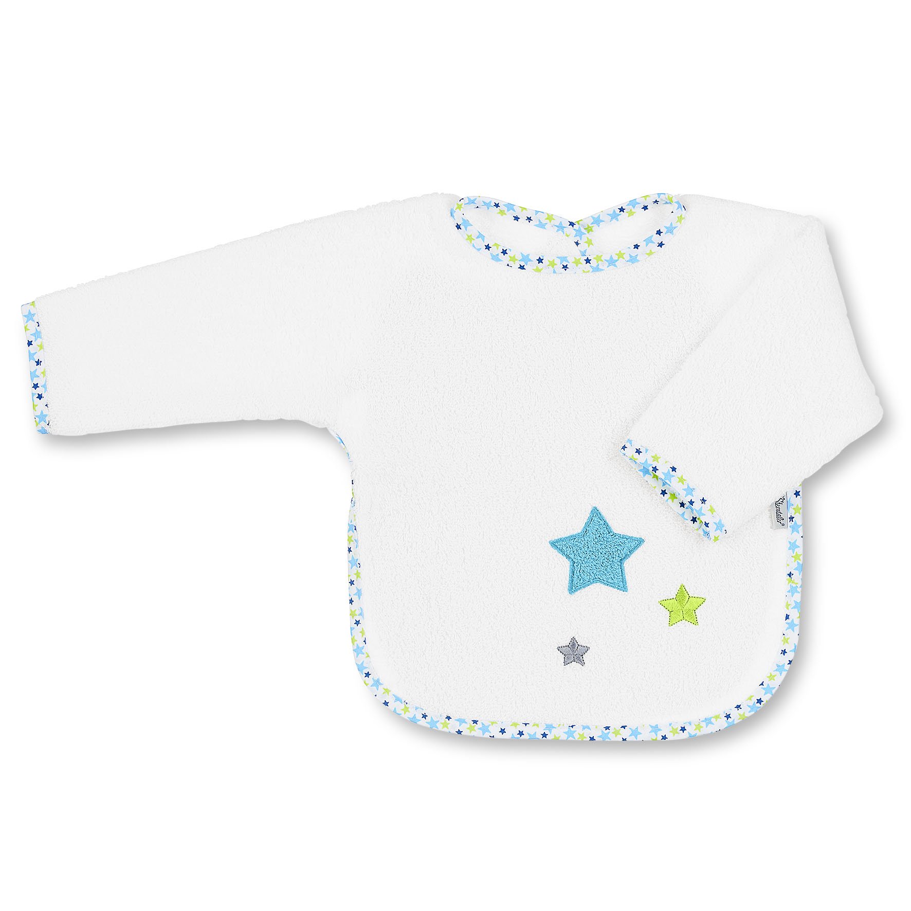 Sterntaler Sleeve Bib Erik, Size: 26 x 38 cm, White