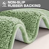 wyewye Microfibre Bath Mat 2cm Thick 40x60cm Light Green Non-Slip view 4